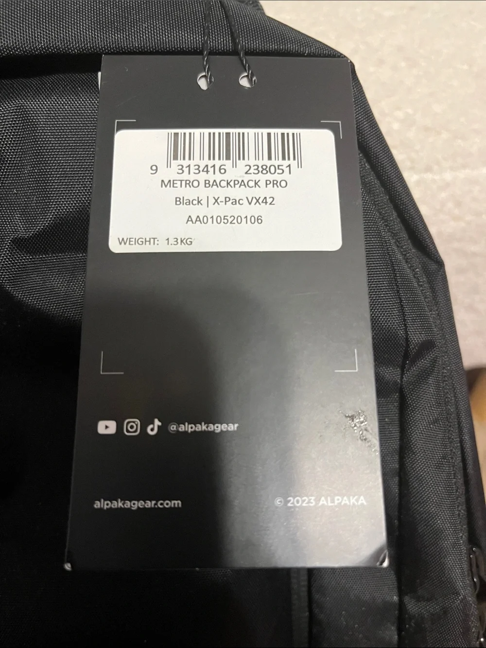 Alpaka Metro Backpack Pro - Black NWT